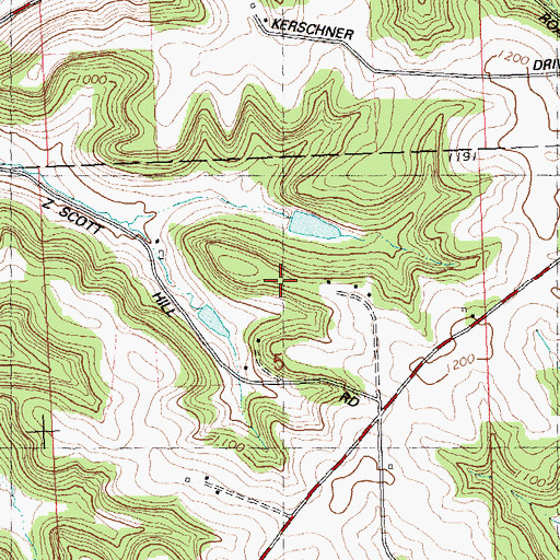 Topographic Map of Valley View Farm, WI