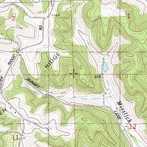 Topographic Map of Willow Creek Farm, WI