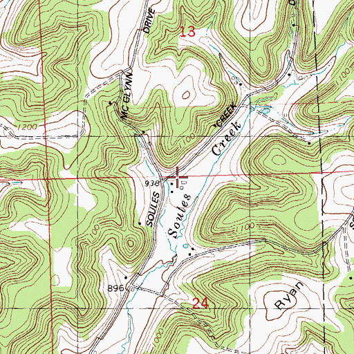 Topographic Map of Willowdale Stock and Dairy Farm, WI