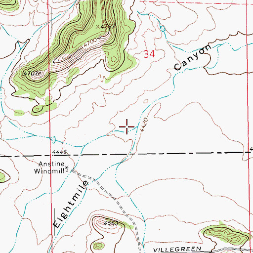 Topographic Map of North Fork Eightmile Canyon, CO