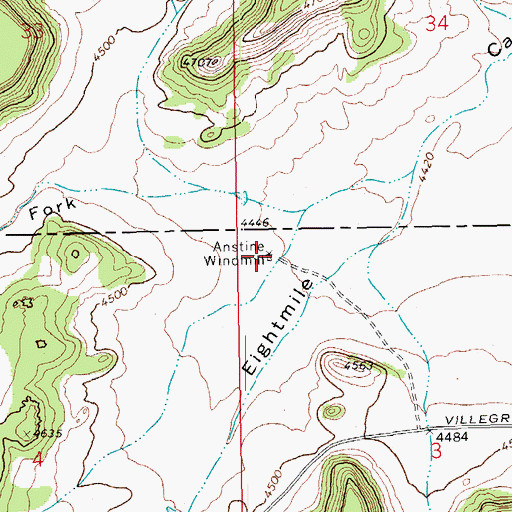 Topographic Map of Anstine Windmill, CO