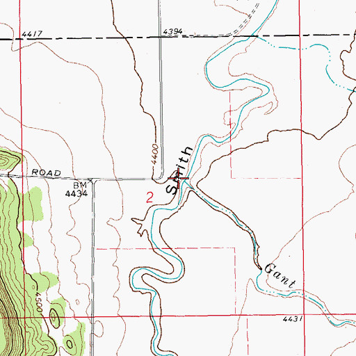 Topographic Map of Gant Arroyo, CO