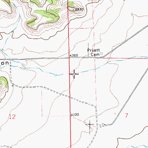Topographic Map of Rock Canyon, CO