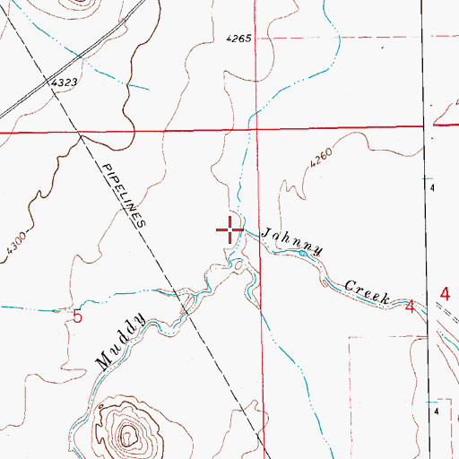 Topographic Map of Johnny Creek, CO