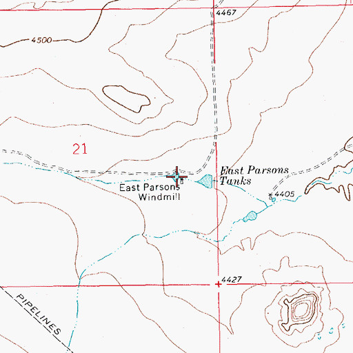 Topographic Map of East Parsons Windmill, CO