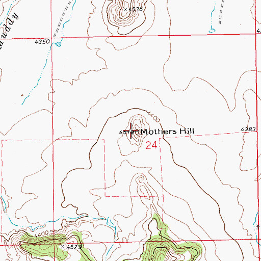 Topographic Map of Mothers Hill, CO
