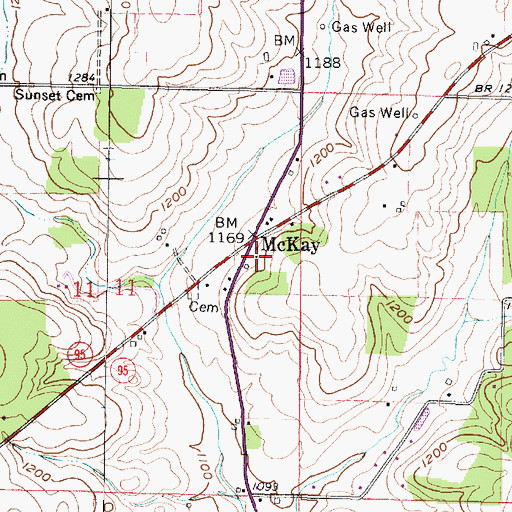 Topographic Map of McKay Post Office (historical), OH