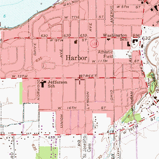 Topographic Map of Harbor Post Office (historical), OH