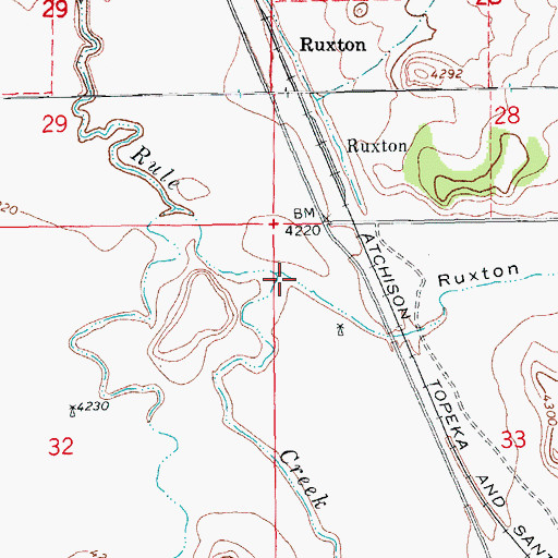 Topographic Map of Ruxton Draw, CO