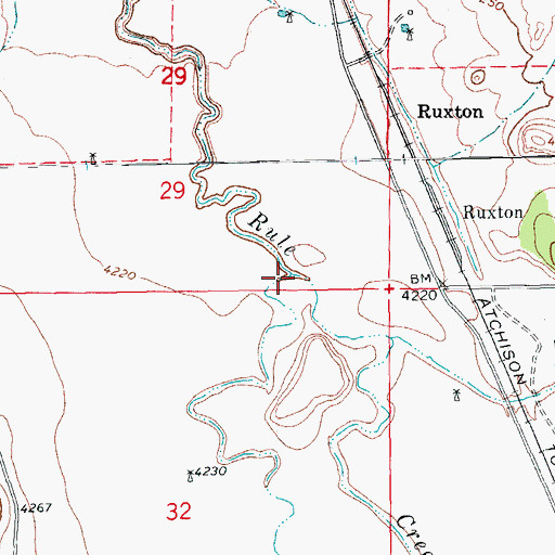 Topographic Map of Dry Creek, CO