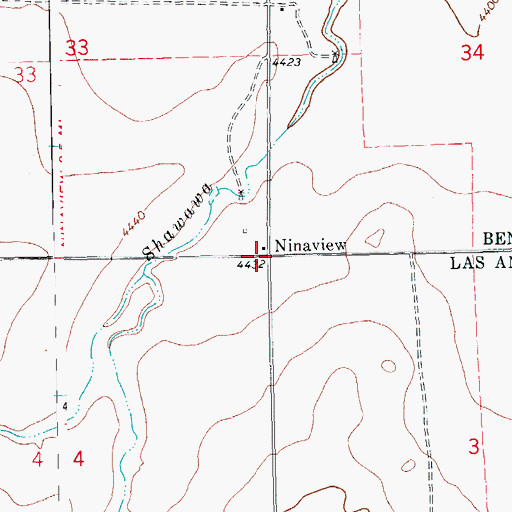 Topographic Map of Ninaview, CO