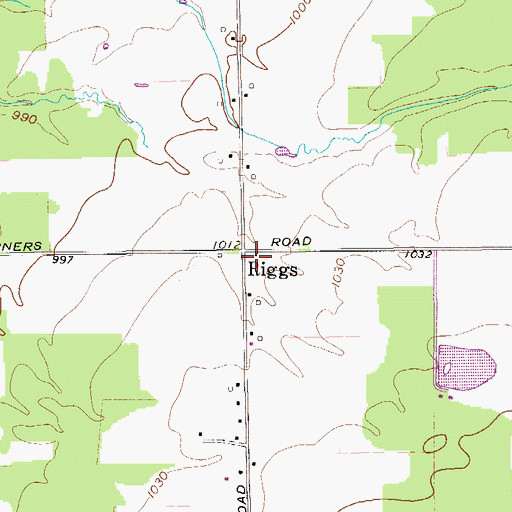 Topographic Map of Riggs Post Office (historical), OH