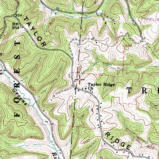 Topographic Map of Olbers Post Office (historical), OH