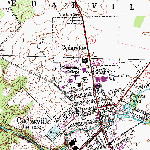 Topographic Map of Centennial Library, OH