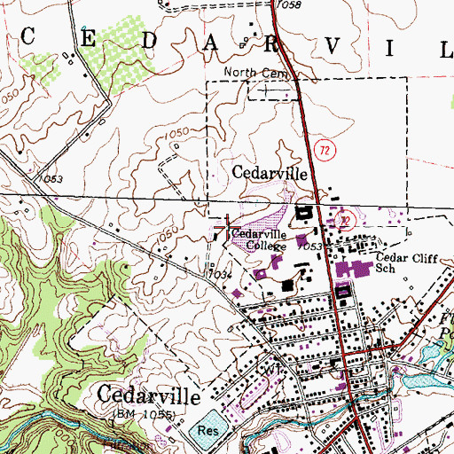 Topographic Map of Stevens Student Center, OH