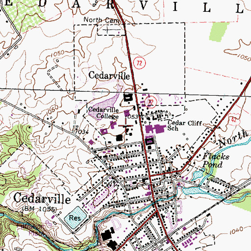 Topographic Map of Williams Hall, OH