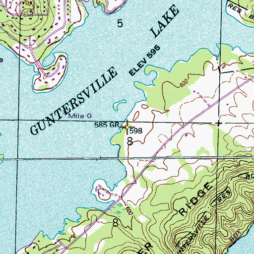 Topographic Map of Camp Ground School (historical), AL
