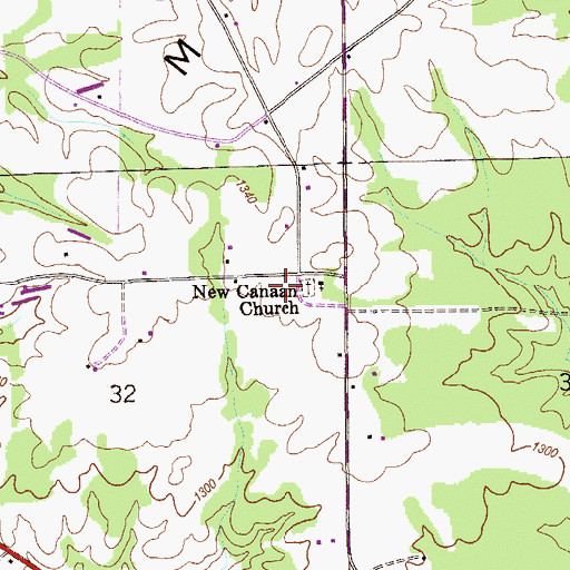 Topographic Map of Dawson School (historical), AL