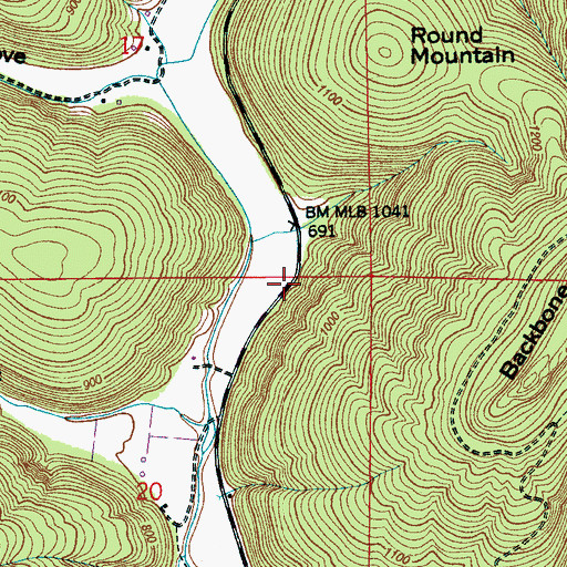 Topographic Map of Oakley School (historical), AL