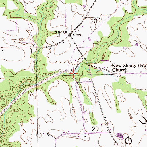 Topographic Map of Old Brown Mill (historical), AL
