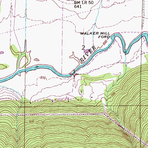 Topographic Map of Saint Clair Grist Mill (historical), AL