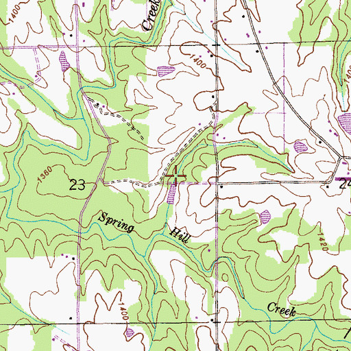 Topographic Map of Shraders Mill (historical), AL