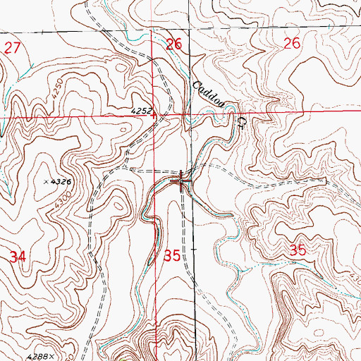 Topographic Map of Shelton Creek, CO