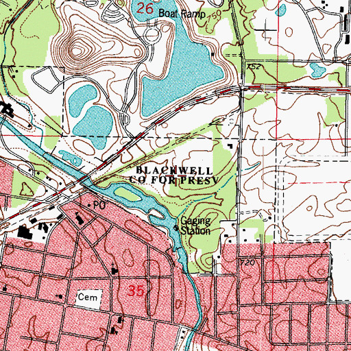 Topographic Map of Warrenville Grove County Forest Preserve, IL