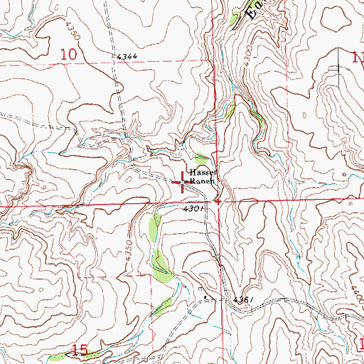 Topographic Map of Hasser Ranch, CO
