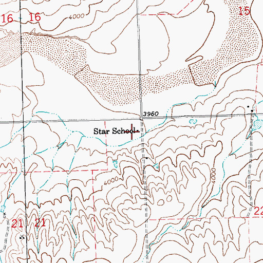 Topographic Map of Star School, CO