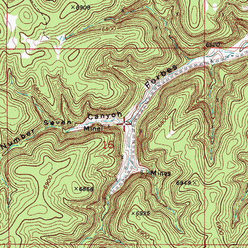 Topographic Map of Forbes (historical), CO