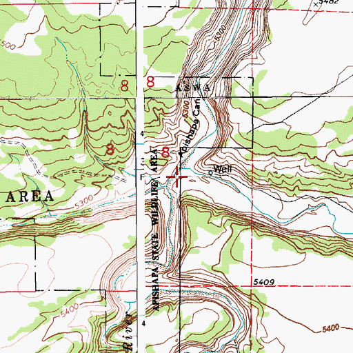 Topographic Map of East Cross Canyon, CO