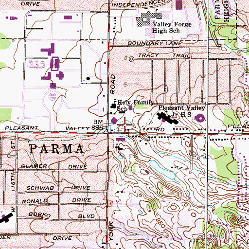 Topographic Map of German Lutheran Cemetery, OH