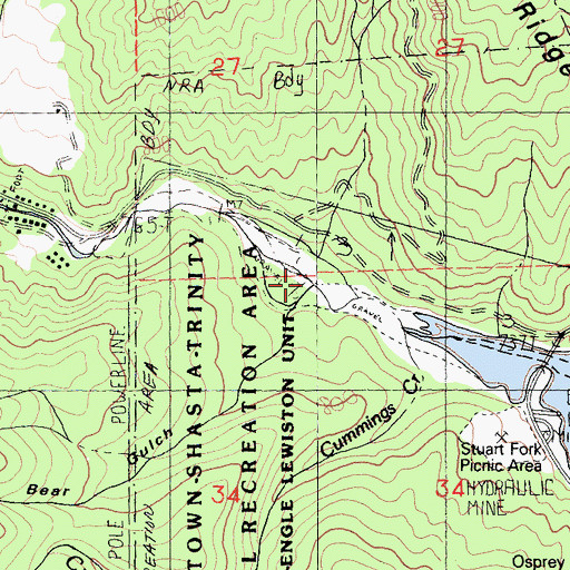Topographic Map of Bear Gulch, CA