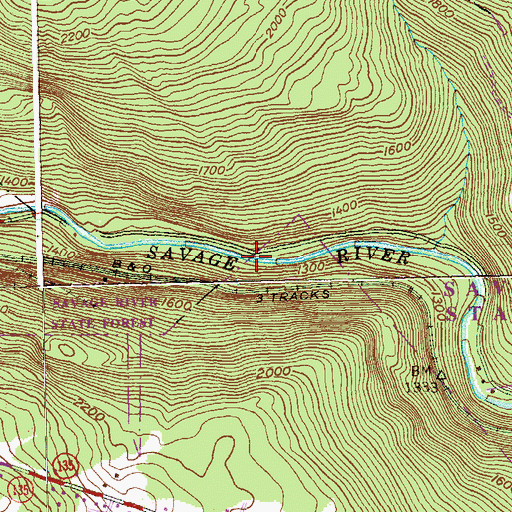 Topographic Map of Piedmon Dam, MD