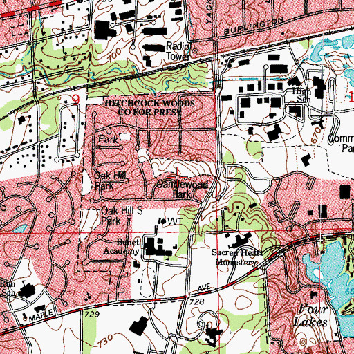 Topographic Map of Candlewood Park, IL