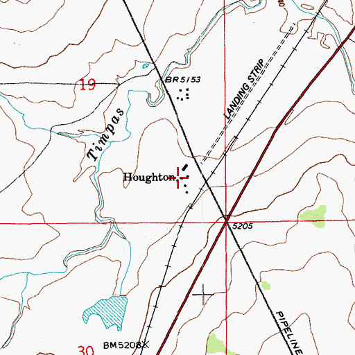 Topographic Map of Houghton, CO