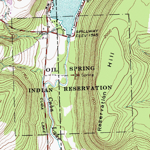 Topographic Map of Seneca Oil Spring, NY