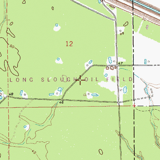 Topographic Map of Long Slough Oil Field, LA