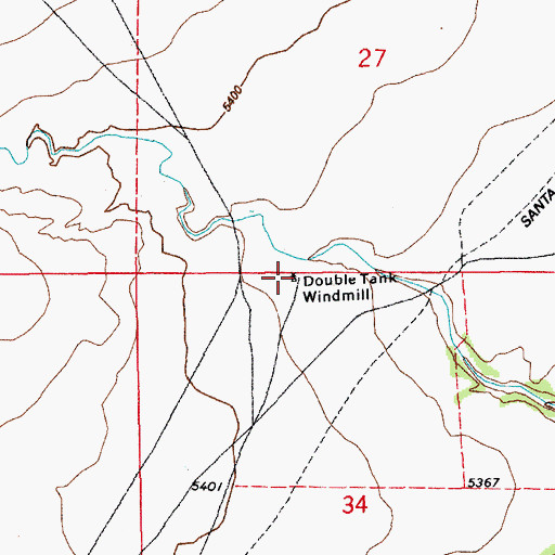 Topographic Map of Double Tank Windmill, CO