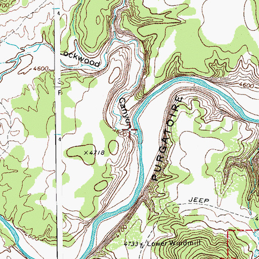 Topographic Map of Lockwood Canyon, CO