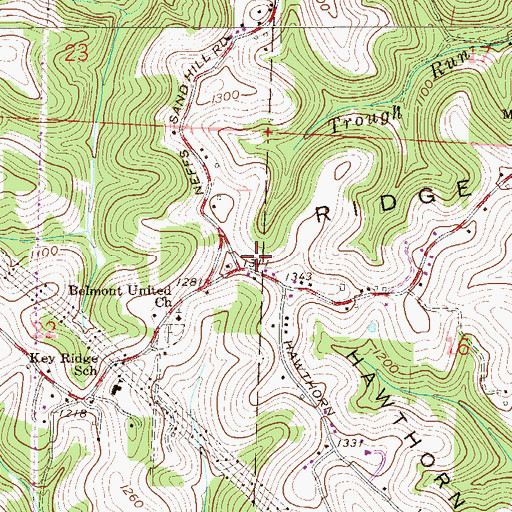 Topographic Map of Anvil Post Office (historical), OH