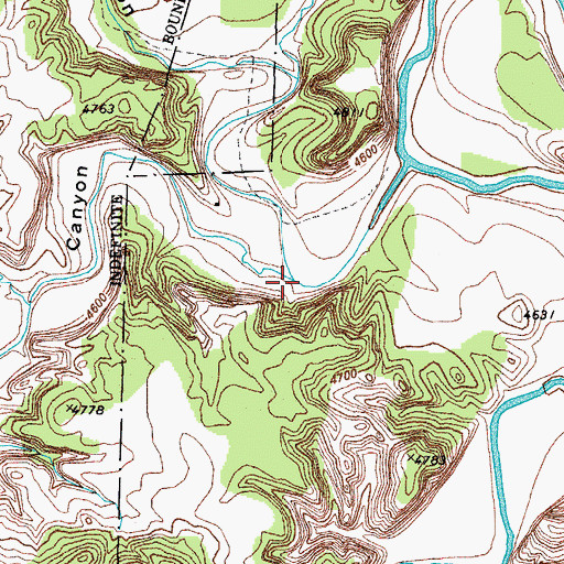Topographic Map of Red Rock Canyon, CO