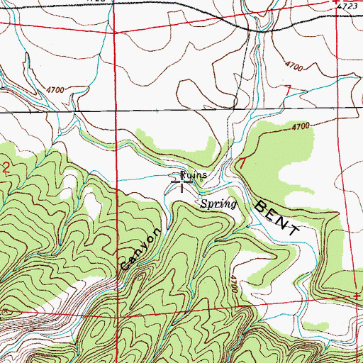 Topographic Map of Horse Canyon, CO