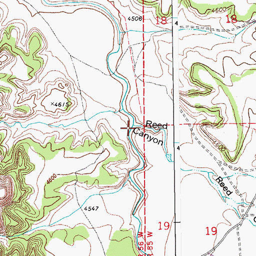 Topographic Map of Reed Canyon, CO