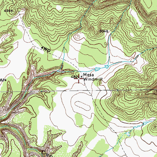 Topographic Map of Mesa Windmill, CO