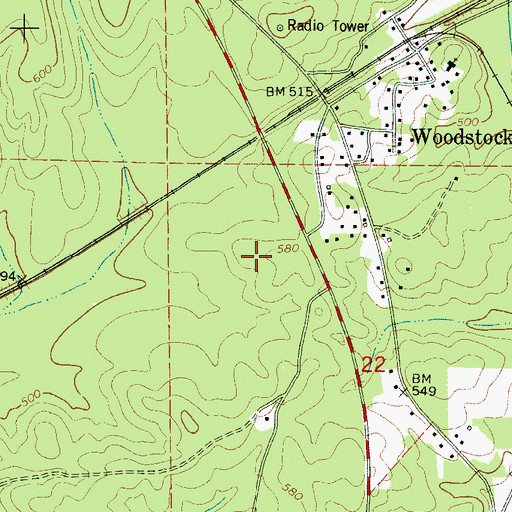 Topographic Map of Academy Park, AL