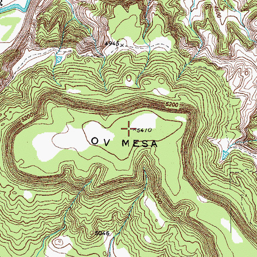 Topographic Map of O V Mesa, CO