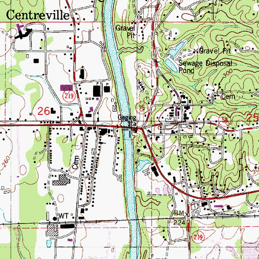 Topographic Map of Centreville Ferry (historical), AL
