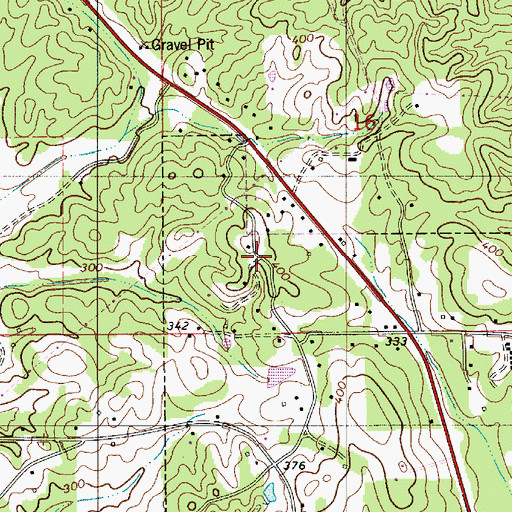 Topographic Map of Choctaw Hills, AL
